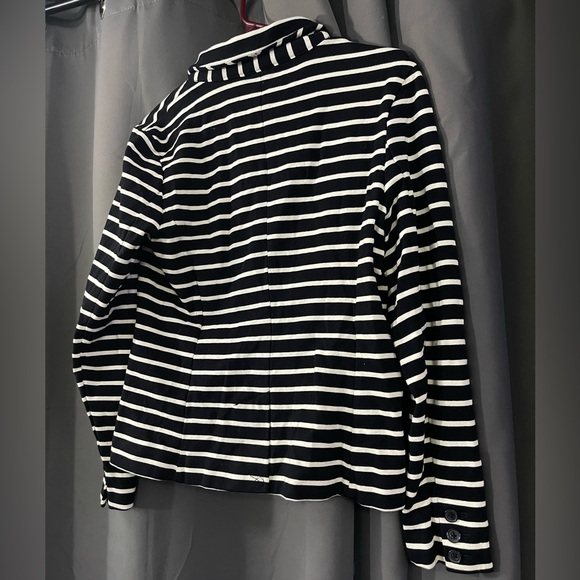 a new day Black and White Striped Blazer - Picture 2 of 3